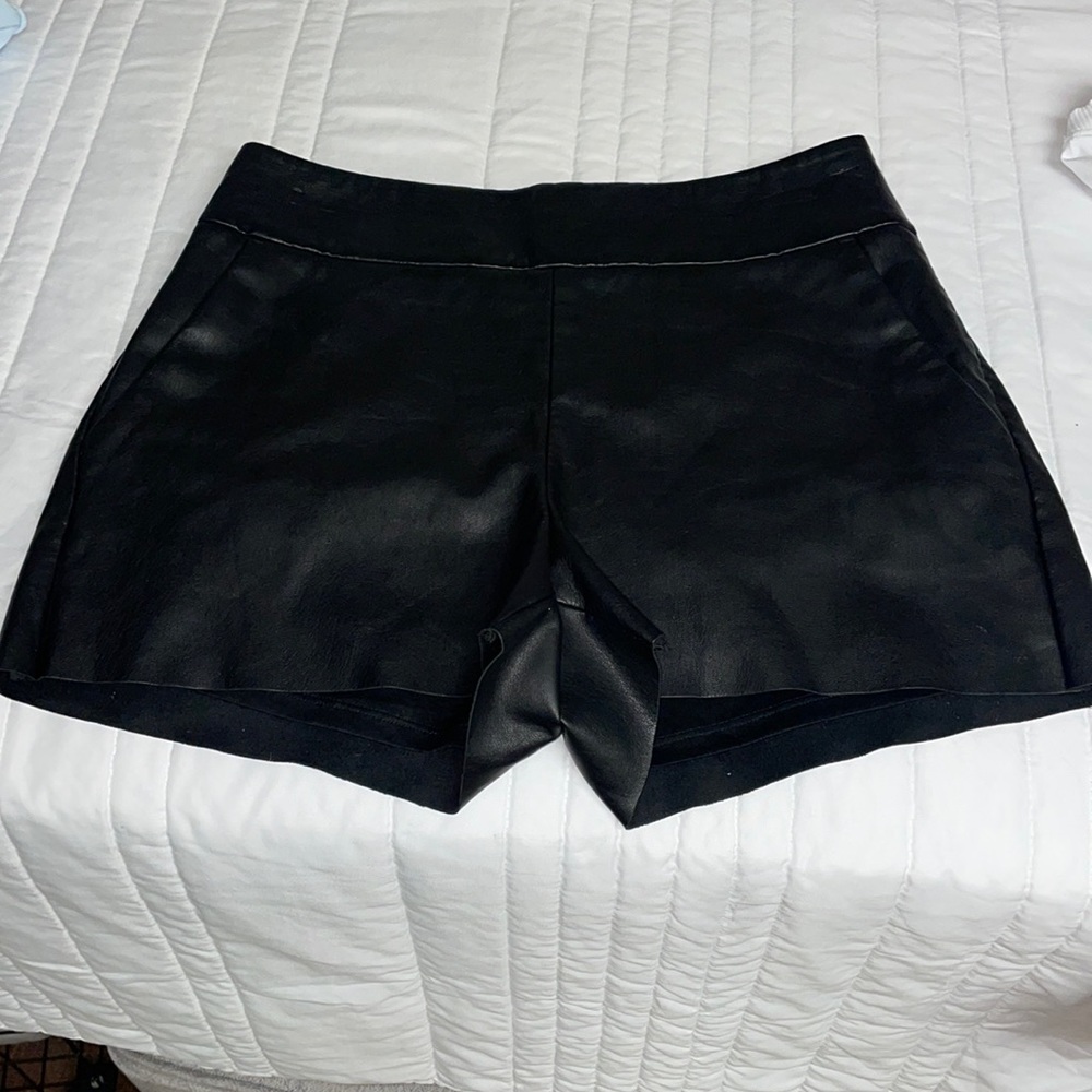 Express leather shorts